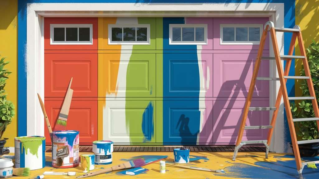 diy garage door painting